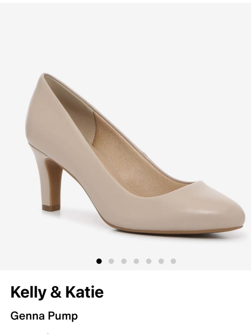 Kelly & Katie Genna Wide Size 8 Pump in Taupe